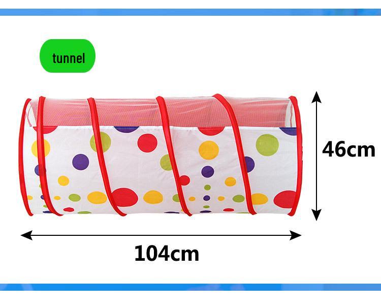 Extra-Large 3-in-1 Kids' Play Tent with Tunnel, Hoops & Ball Pit