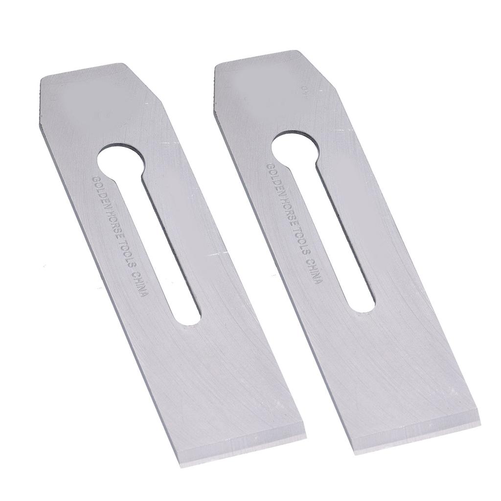2Pcs Planer Blades Steel 51mm Portable Knife Replacement Accessories for Woodworking Handwork