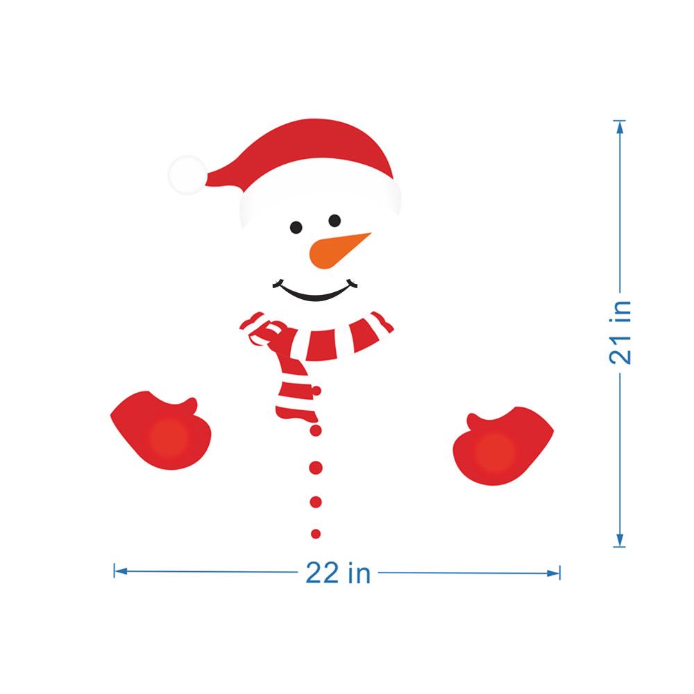 DIY Christmas Snowman Expression Magnetic Waterproof Sticker for Fridge, Garage Door, or Wall Decoration