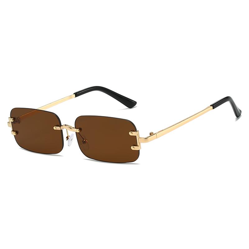 Retro Rimless Sunglasses Women Fashion Brand Sun Glasses Men Vintage Luxury Driving Sunglasses Outdoor Lady UV400 Eyewear