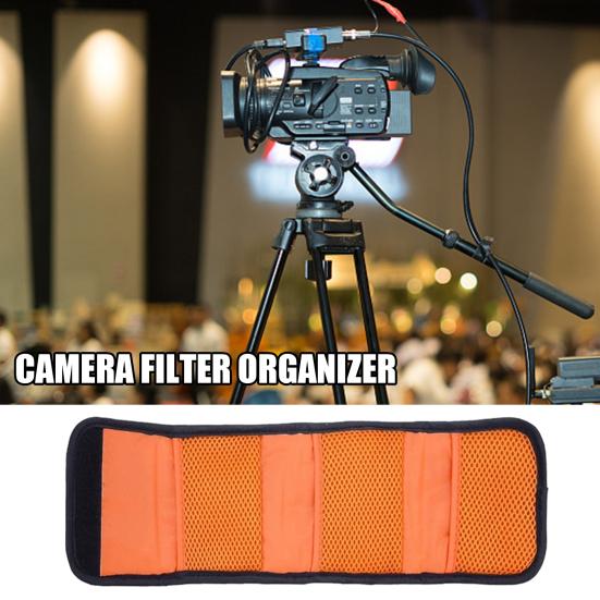 Camera Filter Storage Bag with 3 Mesh Pockets Waterproof Shockproof Dustproof Optics Lens ND