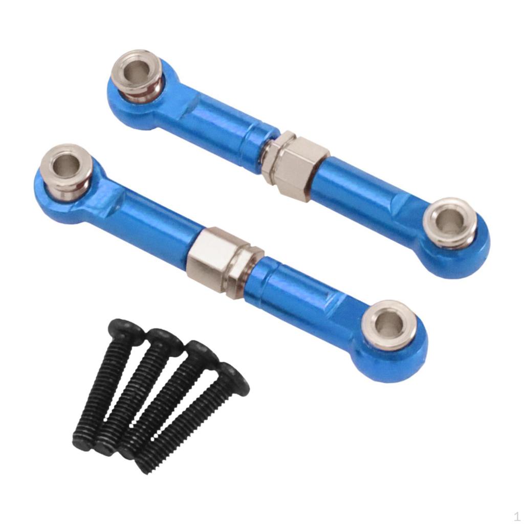 2 Pieces 1:14 RC Car Steering Linkage Pull Rod Linkages Arm Tie Spare for 14211 Trucks Model DIY
