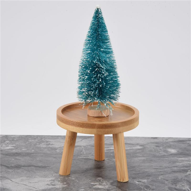 ABMH-4X Wooden Plant Stand Flower Pot Base Holder Stool High Stool Balcony Succulent Round Flower Shelf For Indoor Outdoor