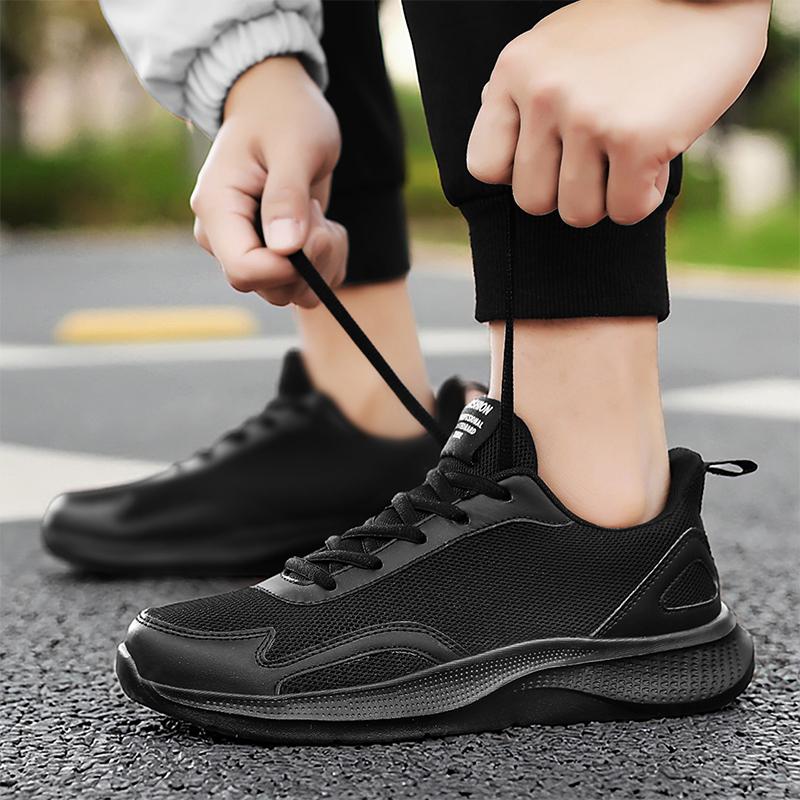 Fitness Exercise Men Breathable Mesh Sneakers Streamlined Appearance Lightweight Daily Outdoor Walking Shoes