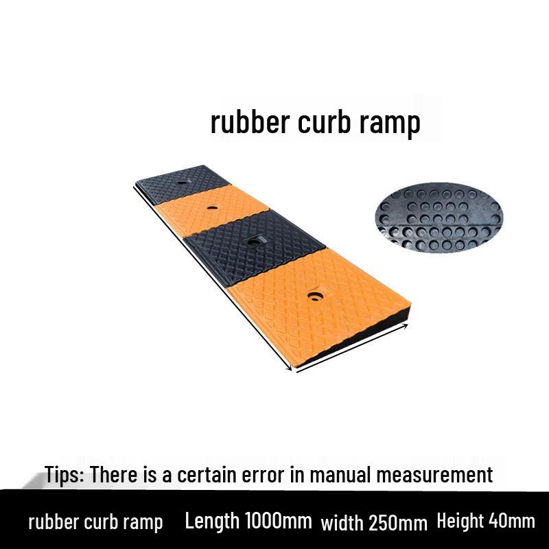 Rubber Curb Ramp Vehicle Access Pad in Various Styles and Sizes