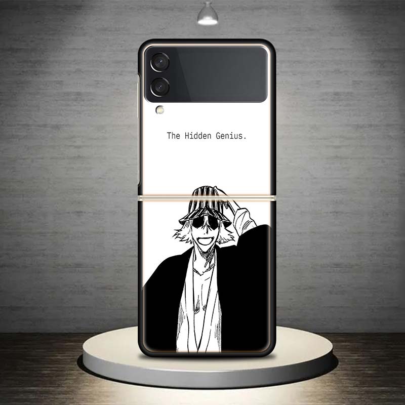 Bleach Kisuke Urahara For Samsung Galaxy Z Flip 7 6 5 4 3 5G Phone Case Black Cover ZFlip 7 6 5 4 3 Shockproof Bumper Coque Gala