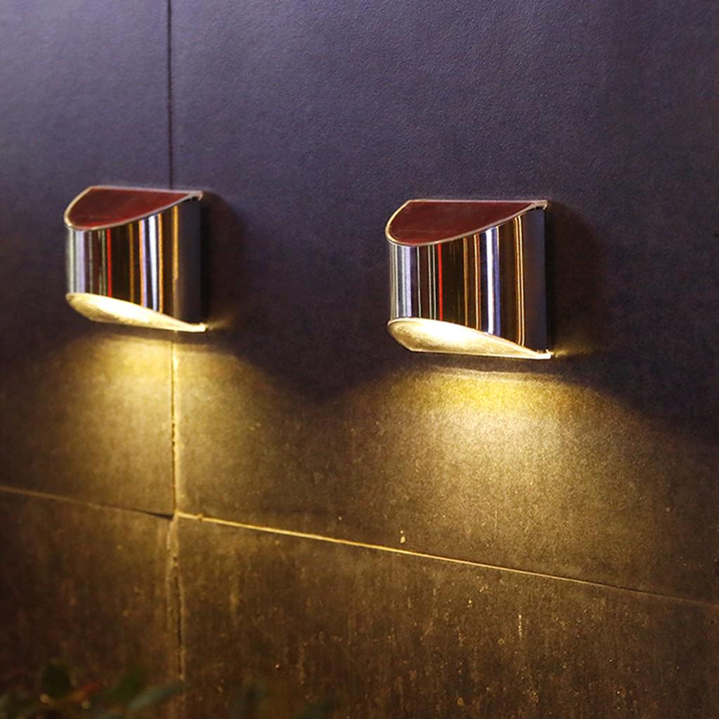 

Ramidos солнечный свет уличный настенный бра садовый светильник водонепроницаемая лампа Sunpower 2 шт. One Size серебряный