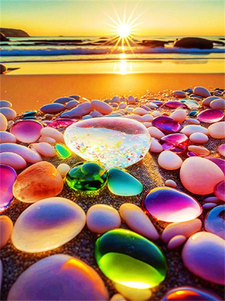 5D Diamond Painting New Arrivals Seaside Bubble Home Decor Full Square Round Embroidery Mosaic Beach Landscape Wall Art