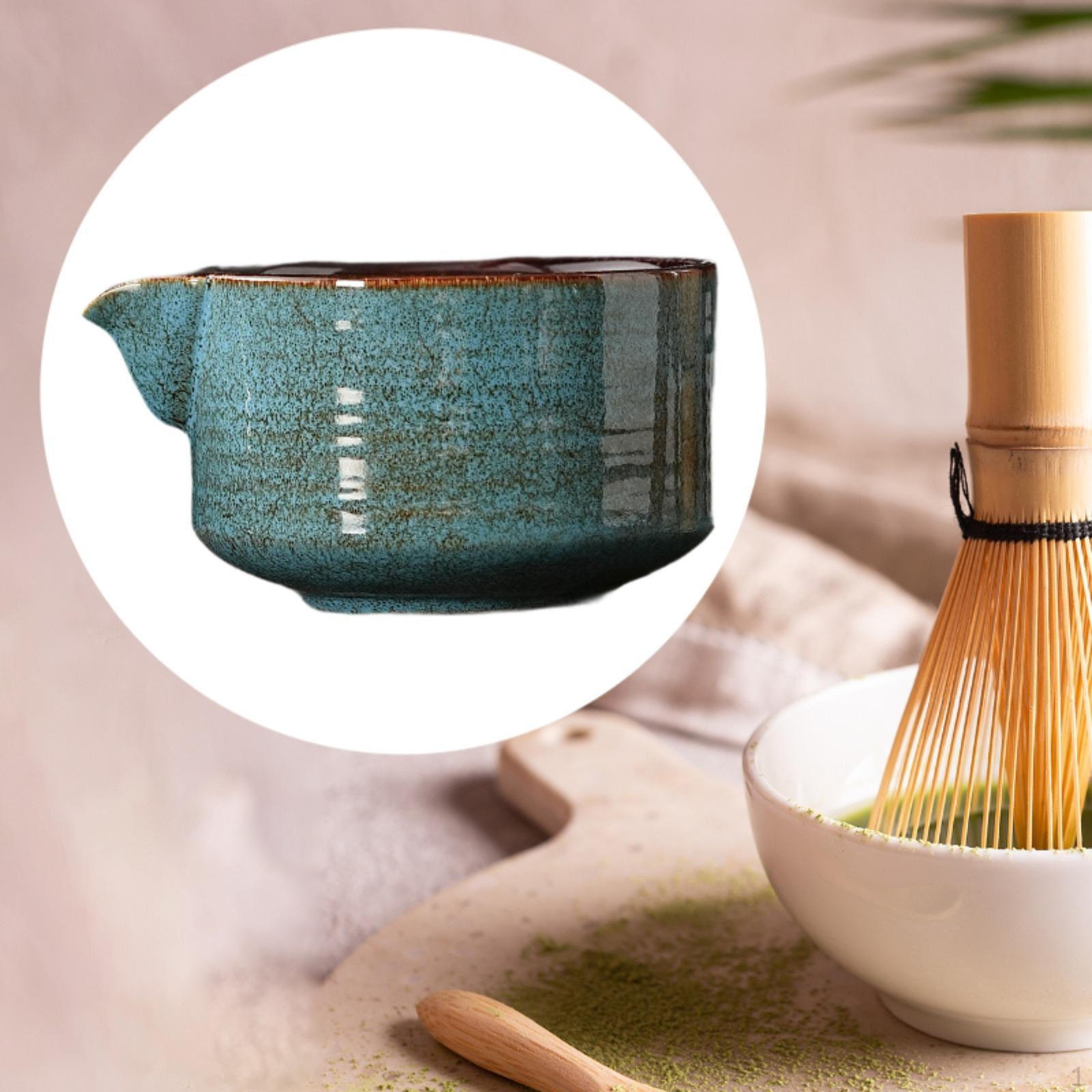 

Керамическая миска для смешивания матча, венчик для взбивания, аксессуары Chawan ручной работы, семья
