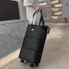 Collapsible Trolley Bag with Wheels Luggage Rolling Bags Large Capacity Dry-Wet Separation Unisex Business Trip Bag