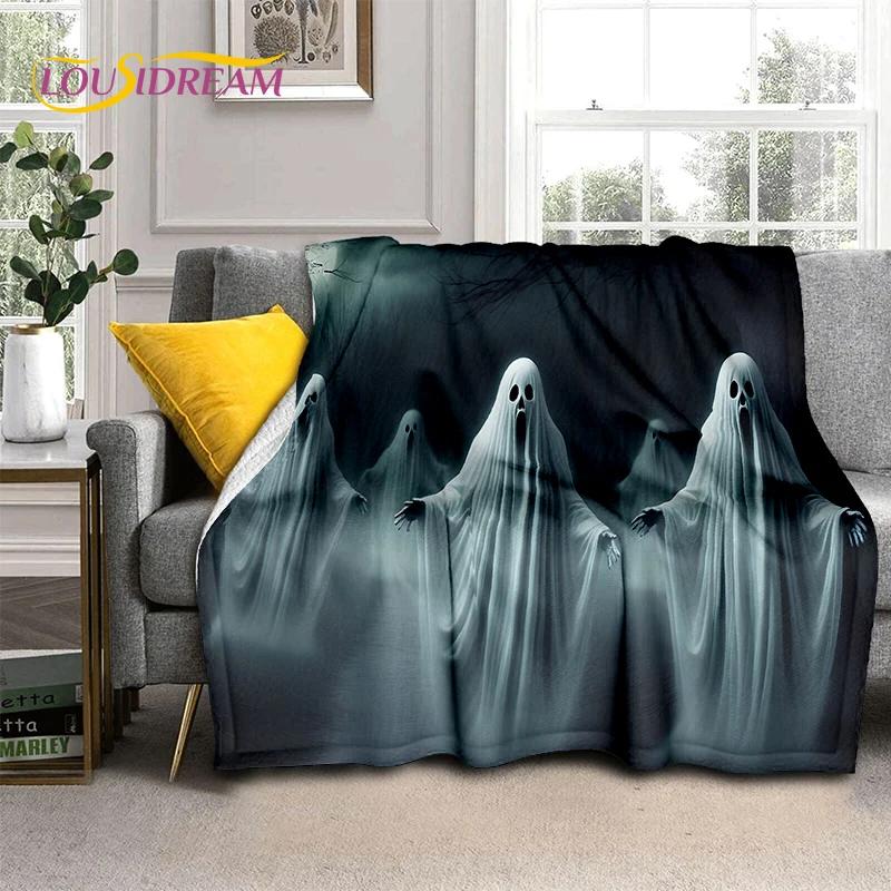 2025 New Gothic Horror Character Skull Ghost Spirit Soft Blanket,Soft Throw Blanket for Home Bedroom Bed Sofa Picnic Travel Gift