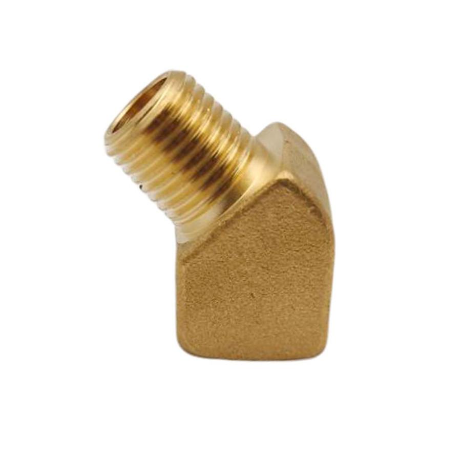 2x Solid Brass Street Pipe 45 Degree Elbow 1/4" Male Female NPT Air Fuel Water