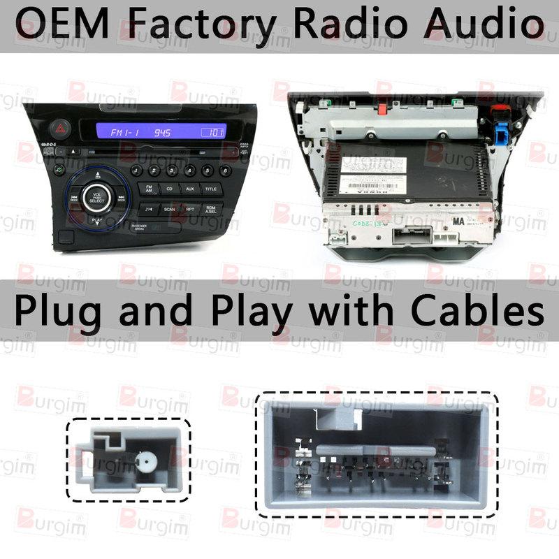 Car Radio Fascia Frame For Honda CR-Z 1 CRZ 2010-2016 9 Inch 2DIN Stereo Panel Wire Harness Connector Power Cord Cable Adapter