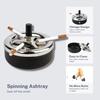 Creative Ashtray Stainless Steel Push Down Spinning Ashtray Self-Cleaning Ashtray With Lid Cover Ash Tray for Cigarette Smoking