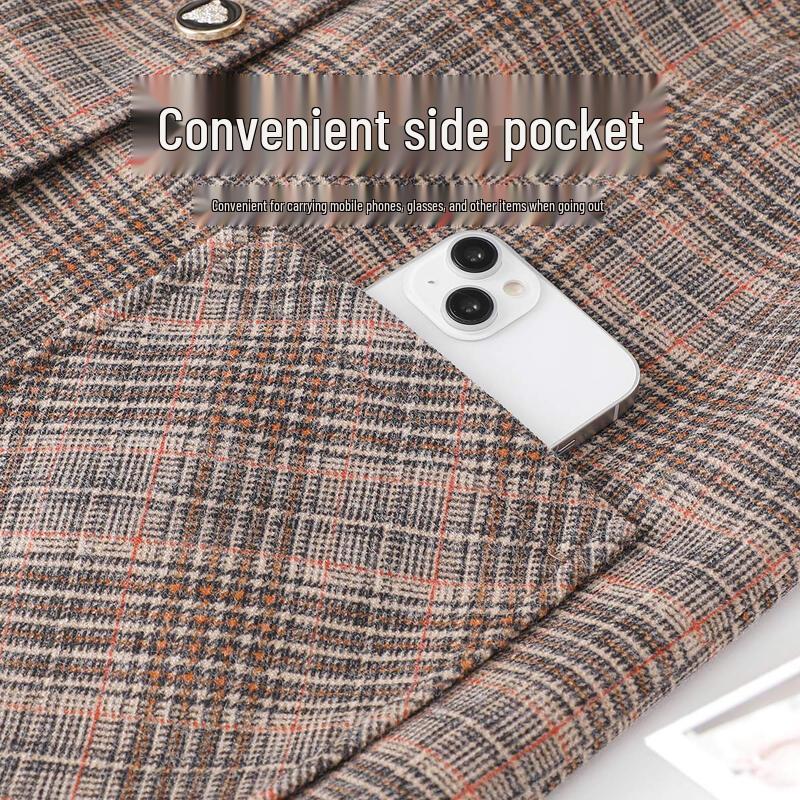 Women's Plaid Vest for Middle-Aged and Elderly