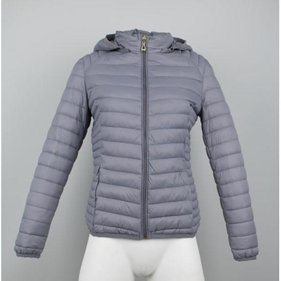 Women Fashion Ultralight Padded Puffer Jacket Coat Lady Soild Lightweight Warm Outwear with Detachable Hood Storage Bag