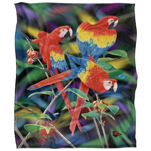 Royce McClure Silky Macaws Supersoft Blanket