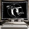 Cartoon Black and White Cat Hanging Cloth Office Living Room Tapestry Home Wall Decoration Tapestry
