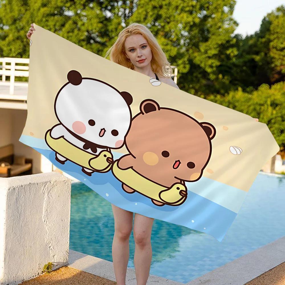 Niedźwiedź Panda B-Bubu-Dudu Anime Kreskówka Anime Ręcznik Plażowy Kąpielowy Miękki Chłonny Ścierka Prezenty dla Dzieci Na Kemping Siłownia