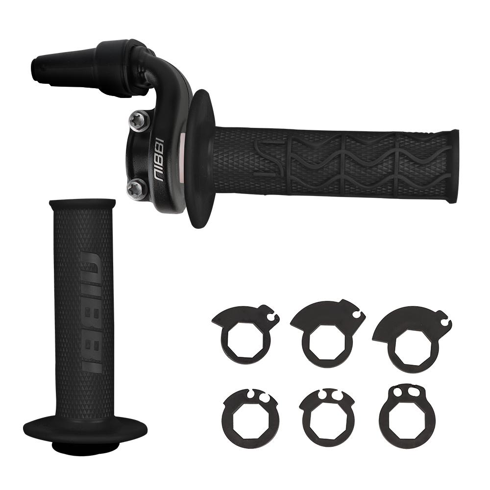 NIBBI Motorcycle Handlebar 22mm Lock-on Grips Aluminum Throttle Control Base for KTM XCF EXCF SXF350 500 Husqvarna FC Motocross