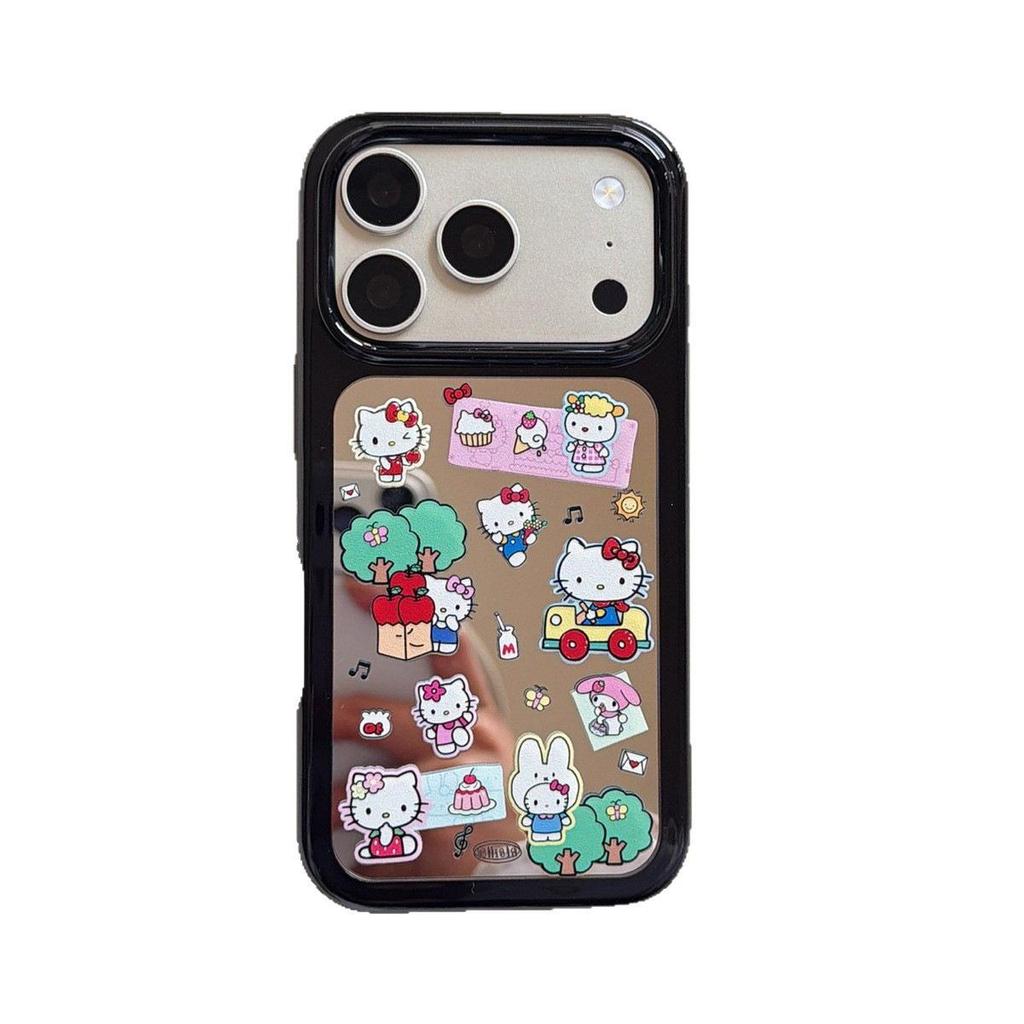 Side View Mirror Cute Cat iPhone 14/13 Pro Max Anti-Drop Case
