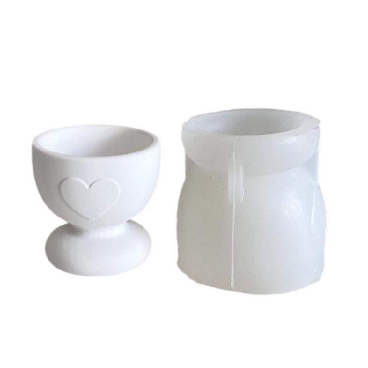 

Heart Pattern Silicone Eggs Holder Molds for Kid Adult Crafting Candle Cup Decorative Eggs Holder and Chocolate Baking 1