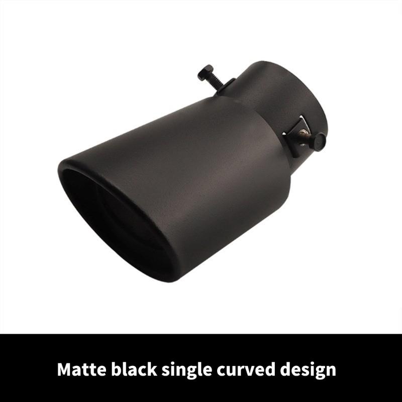 Vehicle Muffler Exhaust Pipe Enthusiasts 63mm Stainless Steel Tailpipe Rustproof Suitable for Improved Appearance Sound