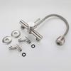 WAZZJ Kitchen Wall Faucet Brushed Nickel Wall Mounted Faucet 3" to 9" Adjustable Spread