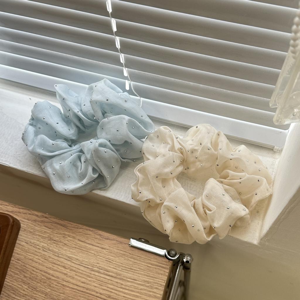 Scrunchie Hair Bands for Girl Women Elastic Rubber Tie Accessories Rhinestone Fascinator Headdress  Popular Sweet Kawaii New