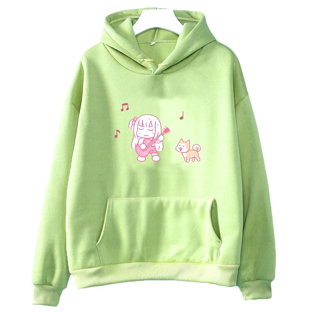 BOCCHI THE ROCK! Hitori Gotou Ryou Yamada Cartoon Hoodie Kawaii/Cute Long-sleeved Sweatshirt Sense of Design Women/men Fleece