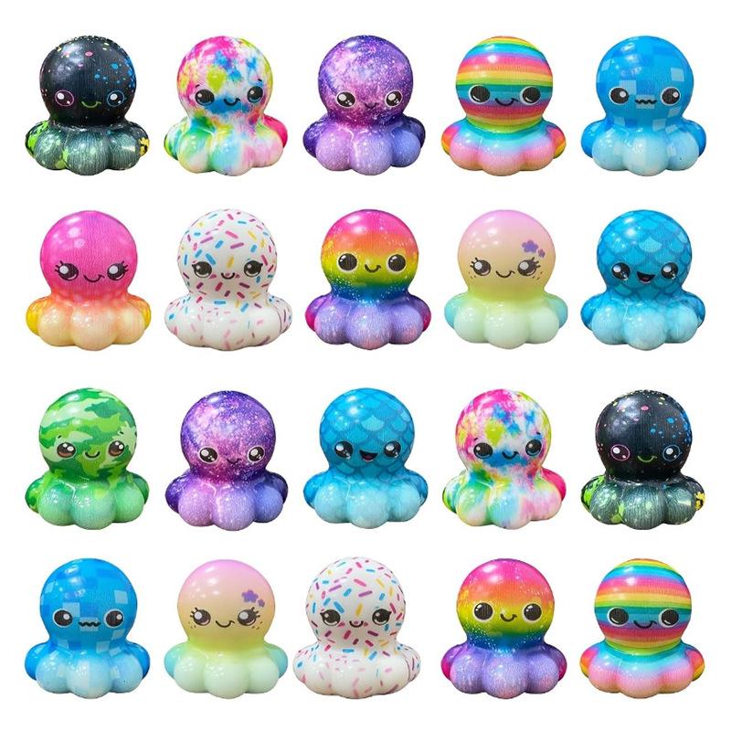 Little Octopus Ice Cream Squeeze Toy - Slow Rebound PU Foam for Stress Relief and Fun