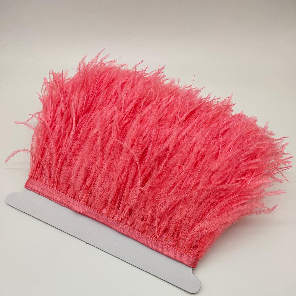 FeatherBeatiful 10 Yards Hohe Qualität Straußenfeder-Borte Fransen Federband 10-15CM/4-6 Zoll Breite Nähen Basteln Kostüme Dekoration