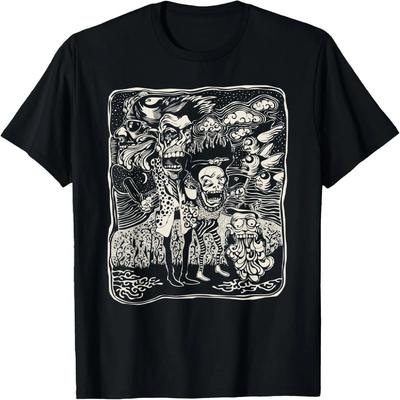 Edgy Gothic Cartoon Horror Graphic Dark Art Grunge T-Shirt