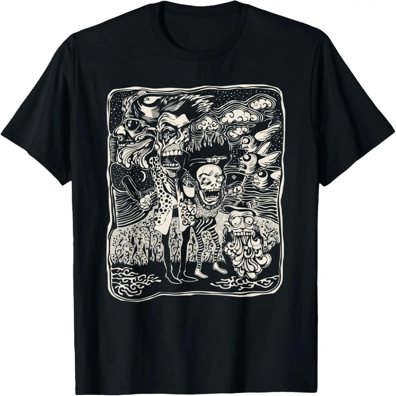 Дерзкая Готическая Мультяшная Хоррор Графика Темное Искусство Гранж Футболка S