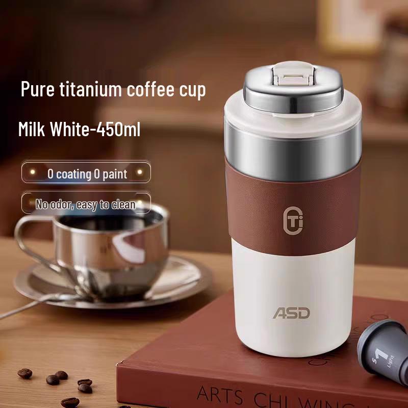 ASD Titanium Vacuum Insulated Coffee Cup 450ml