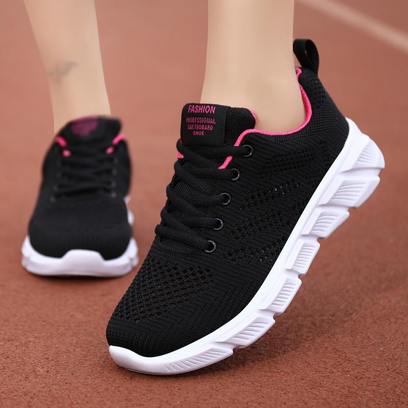 Summer sports shoes women's flat-soled women's shoes women's hollow mesh breathable popular casual shoes lightweight soft-soled car training shoes