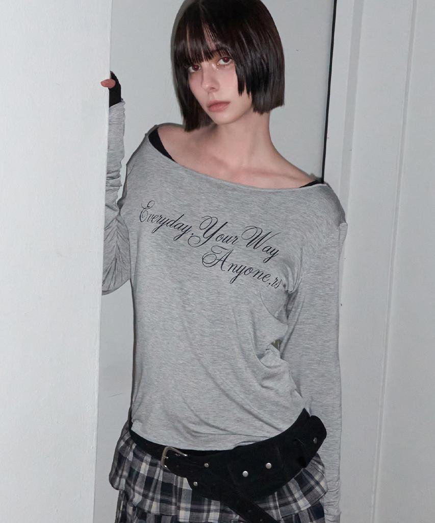 Lense Everyday Your Way Graphic T-Shirt Melange Gray