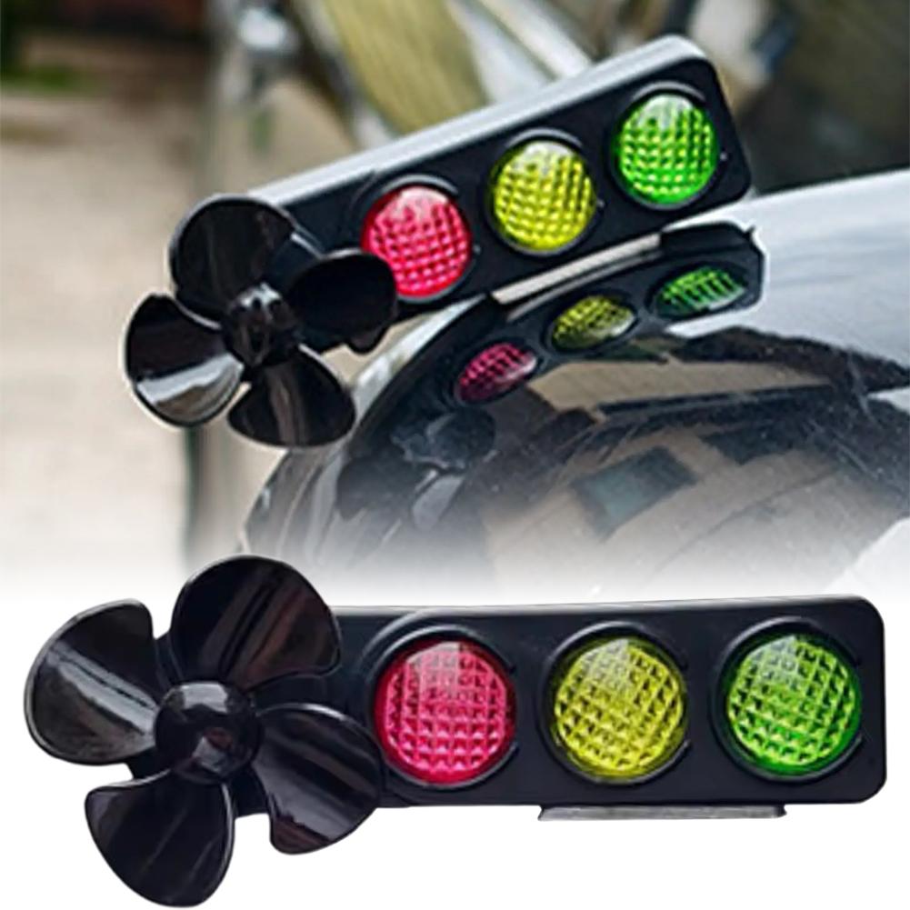 Electric And Motorcycle Accessories Wind Power Traffic Light Power Windmill Decoration LED Light Car Ornament Wind Creative Z0J1