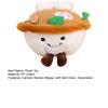 Plush Cartoon Ramen Bowl Toy with Ball Chain Stuffed Lamian Noodles Doll Keychain Pendant Bag Charm Backpack Hanging