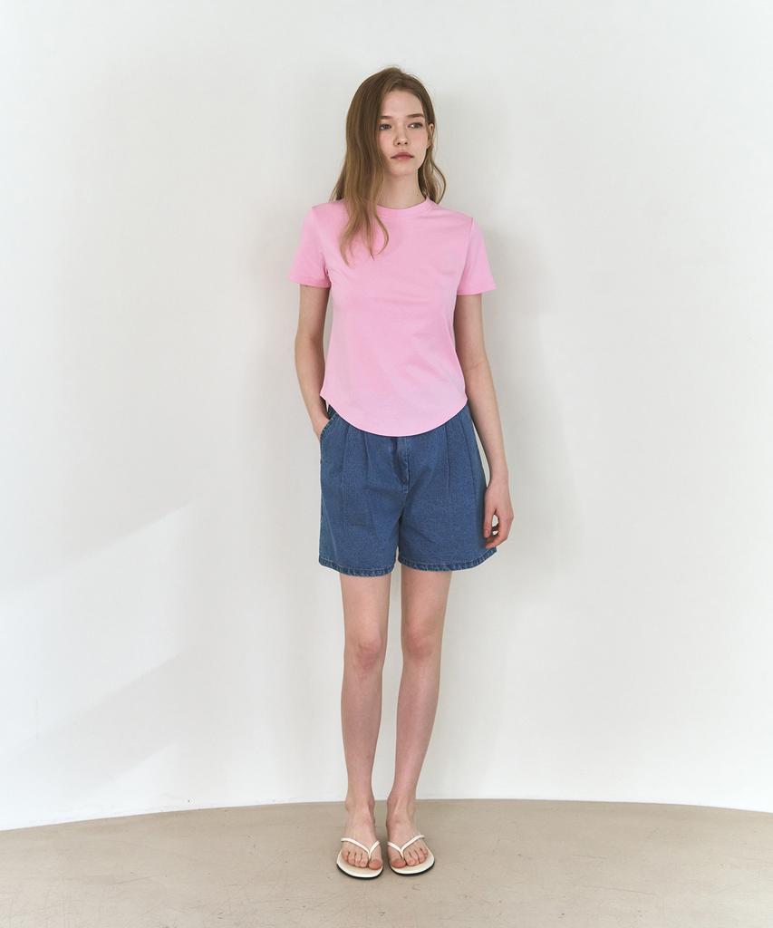 Deuloupisumeon Supima Silket Slim Short Sleeve T-Shirt [Pink]