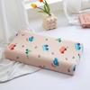 Thailand Latex Pillow Core for All Seasons – Cartoon Design with Cotton Knitted Pillowcase for Students and Babies