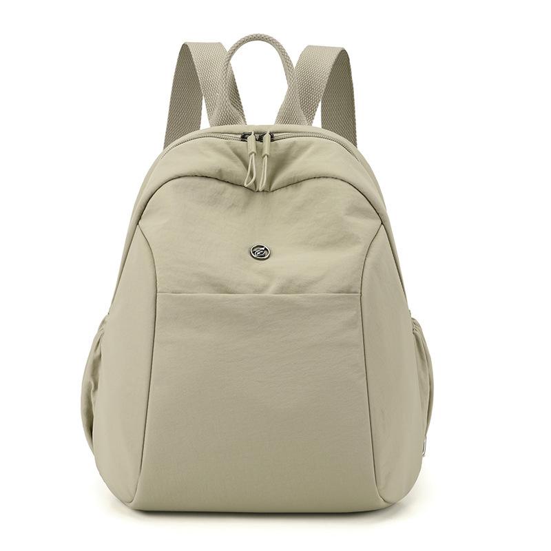 Schoolbag solid color light and simple backpack new trendy texture large capacity college student class schoolbag street backpack
