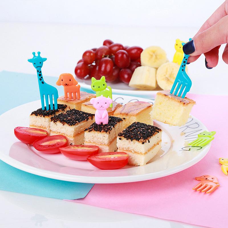 68/76/40Pcs Kids Fruit Forks Picks Kid Bento Accessories Mini Cute Children Snack Cake Dessert Food Pick Toothpick Decor