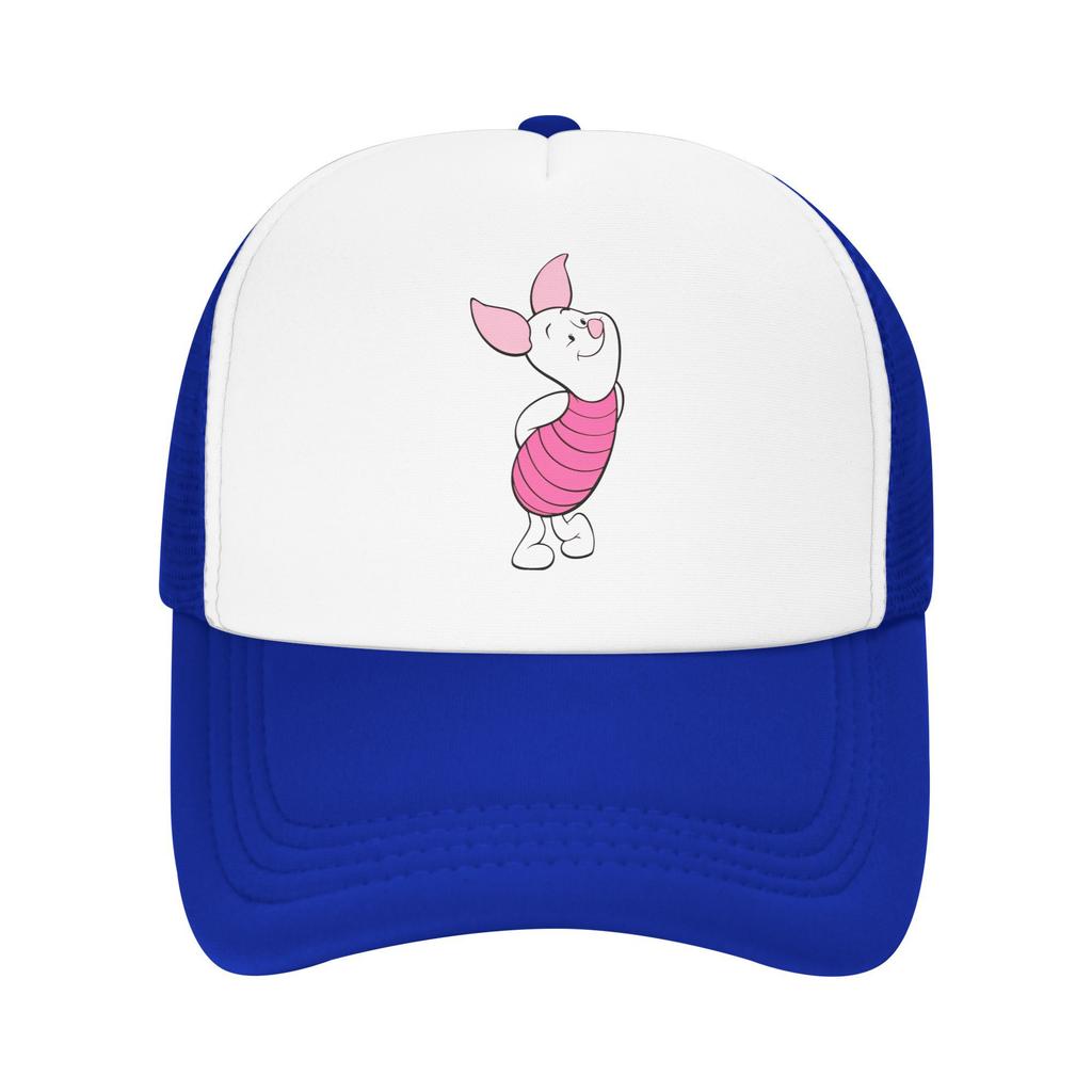 Winnie the Pooh piglet Outfits Mesh Trucker Hat Unisex Breathable pink pig Mesh-back Sun Caps Casual Adjustbale
