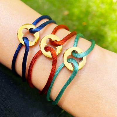Zalman Luxury Clover Flower Charm Rope Chain Bracelets For Women Men Colorful Braided Bangles Trendy Jewelry