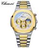 2025 Luxury Watch Men Business Fashion Waterproof Stainless Steel Chronograph Moon Phase Quartz Wristwatch Male Clock