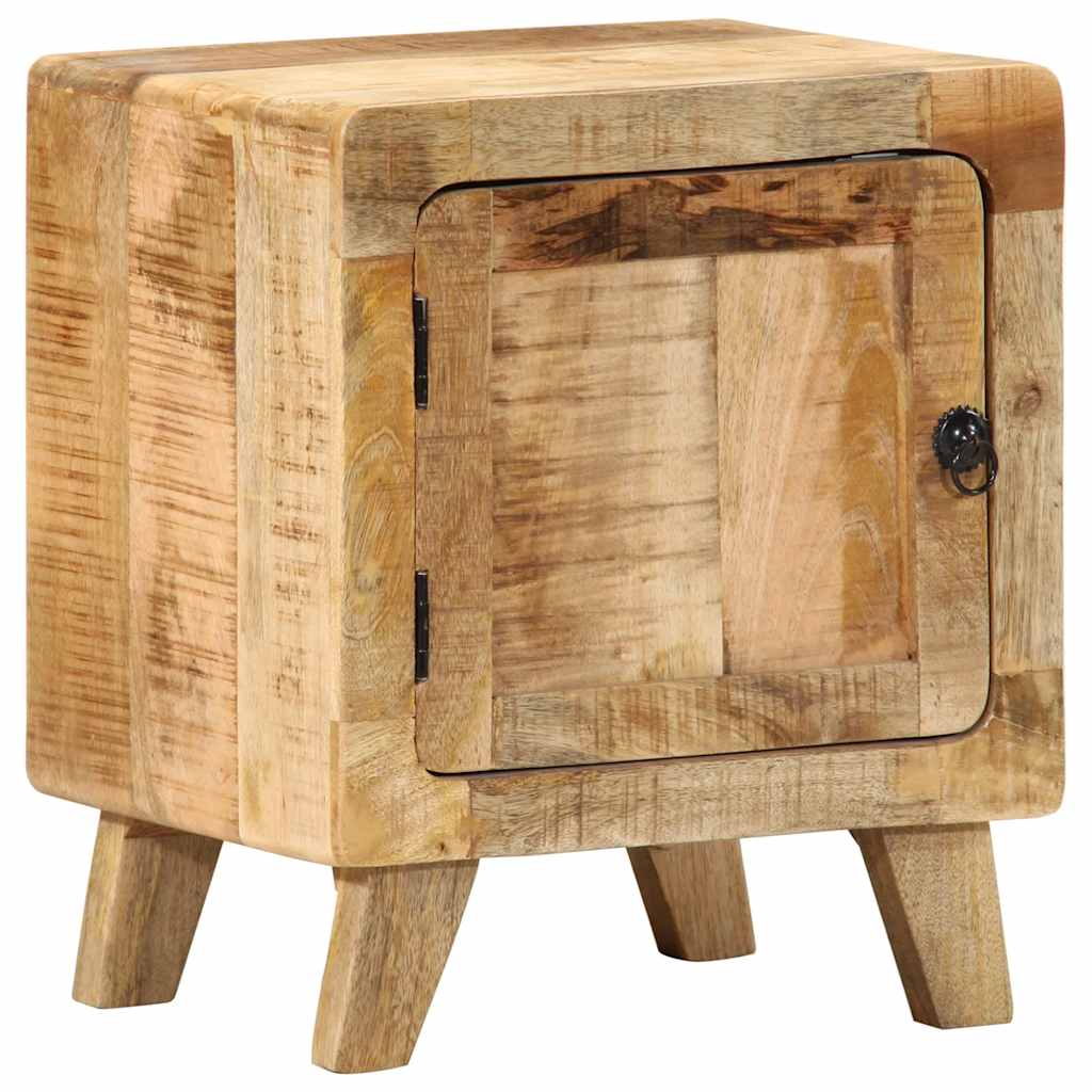 Nightstand Set 2 Pcs 40 X 32 X 46 Cm Rough Solid Mango Wood
