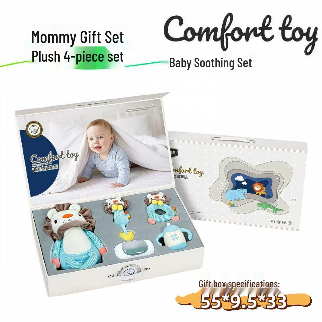 Newborn Plush Comfort Blanket & Teether Rattle Set - Perfect Gift for 0-1 Year Olds