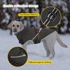 Warm Cozy Fleece-lined Dog Jacket with Explosion-proof Push Handle Reflective Safety Outdoor Walking Dog Coat Large Dogs Clothes