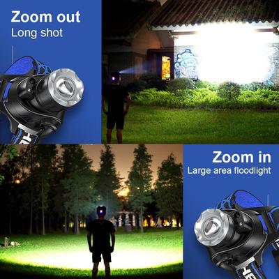 8000LM senzor LED čelovka Rybářská čelovka 3 režimy zoomovatelná vodotěsná hlavová lucerna